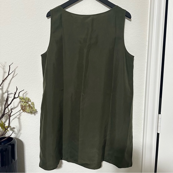 NWT Eileen Fisher Garment Dyed Silk Scoop Neck Coordinating Sleeveless top - Picture 4 of 8